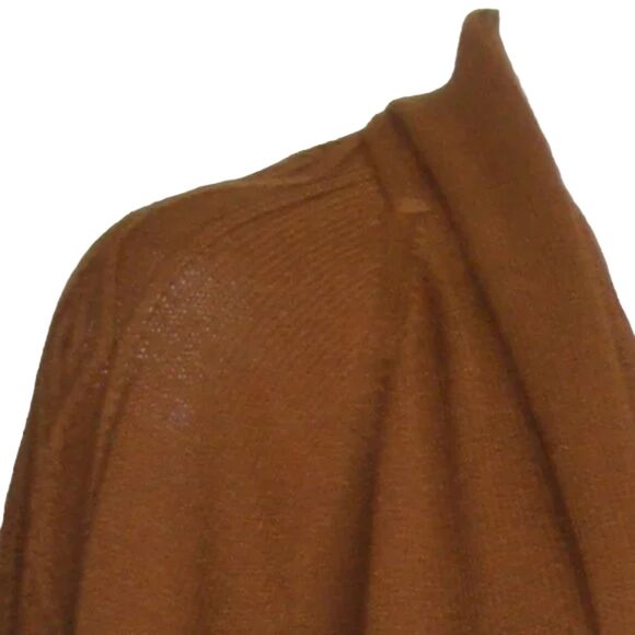 ST.JOHN SPORT Sweater, XL, Brown Knit, Long sleeve, Open front, Textured sleeve - Picture 9 of 14